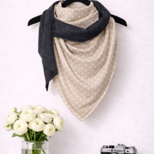 Schal beige Tupf