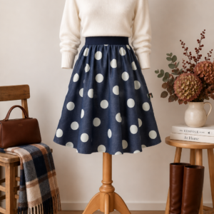 Jeansrock Dots